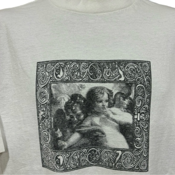 Vintage 90s Angel Art T-Shirt - Picture 2 of 4